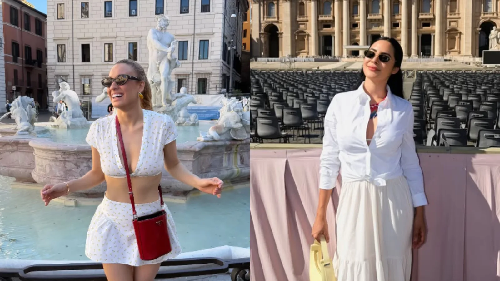 Beatriz Reis e Isabelle Nogueira tentam marcar encontro durante viagem a Roma