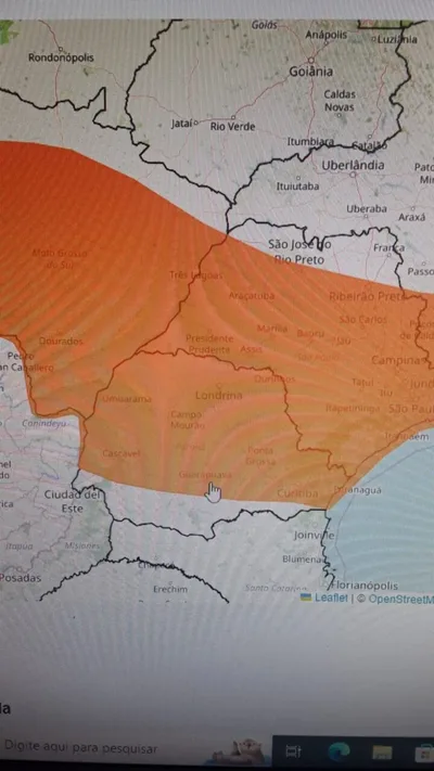 Alerta do Inmet atinge 346 cidades do Paraná nesta terça-feira