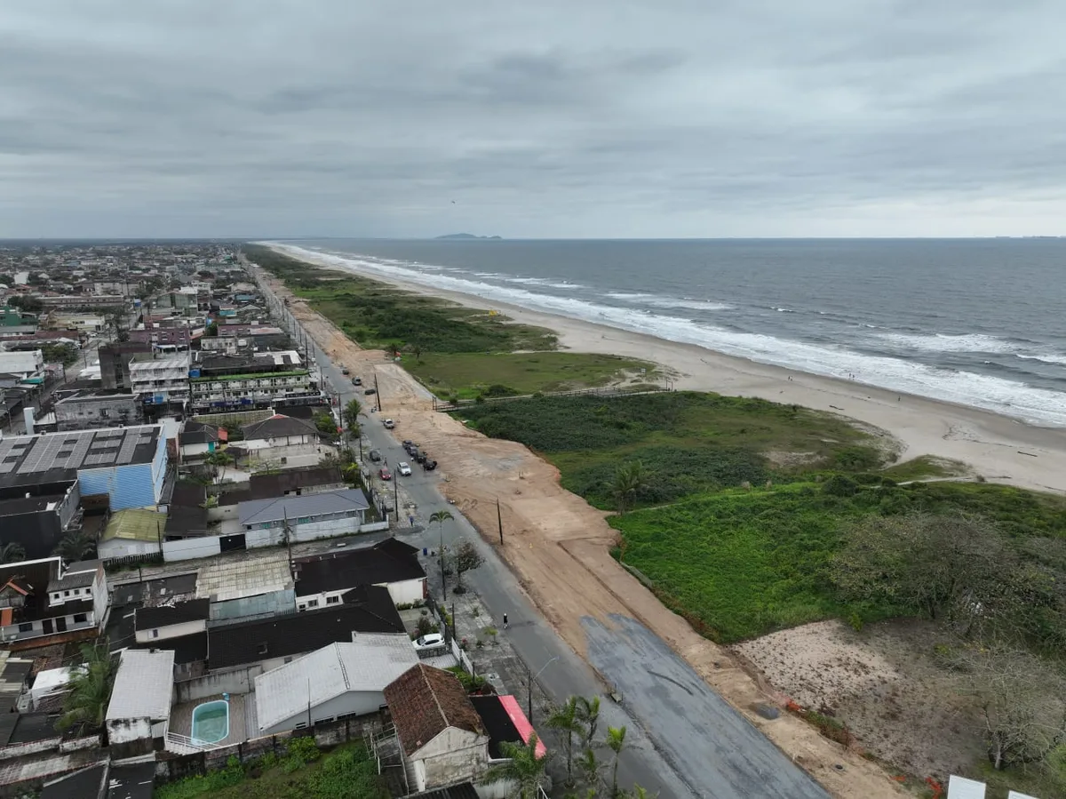 Pontal do Paraná avança com drenagem e pavimentação na primeira fase da orla