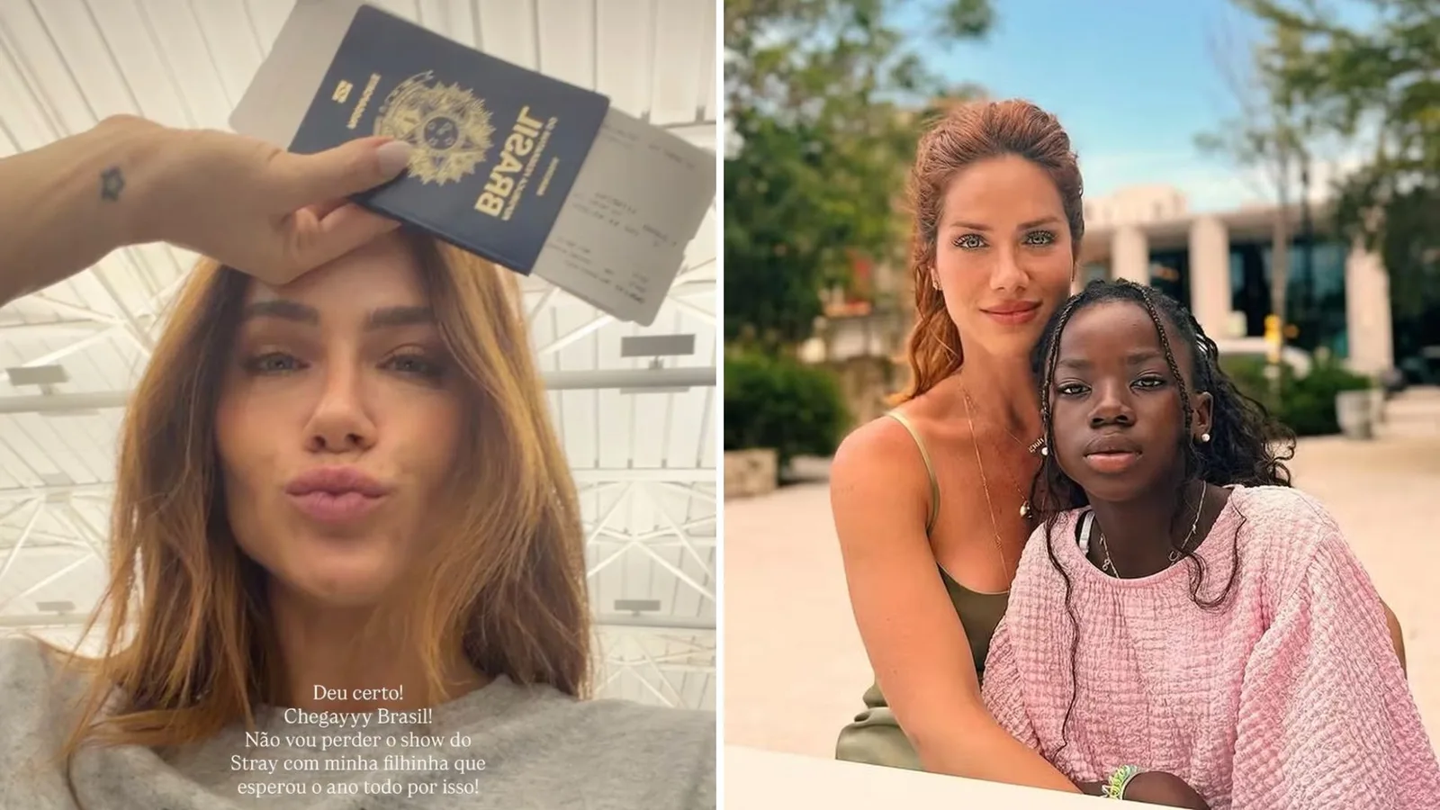 Giovanna Ewbank chega sem malas para levar Titi ao show do Stray Kids