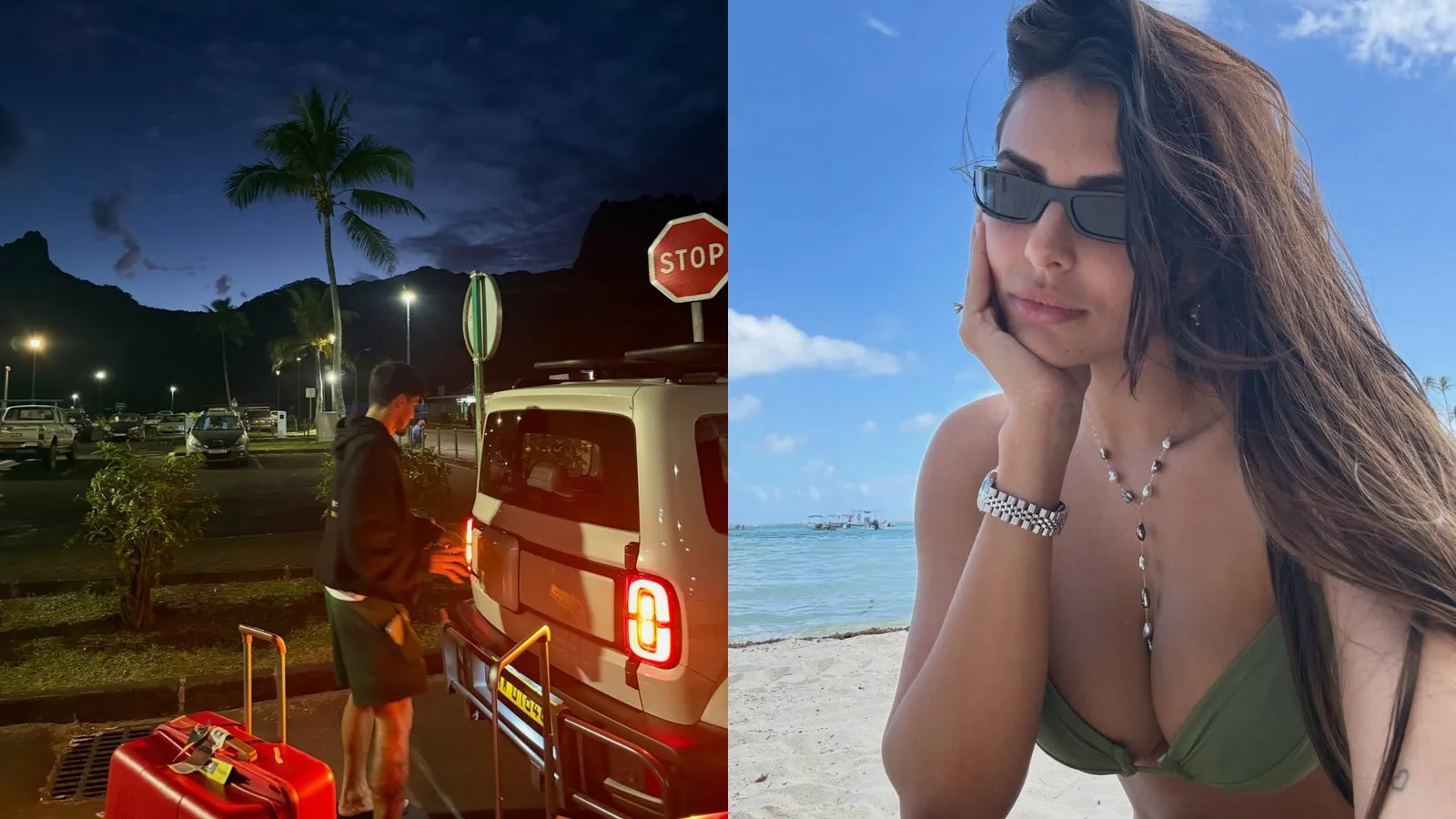 Isabella Arantes publica registros da lua de mel com Gabriel Medina