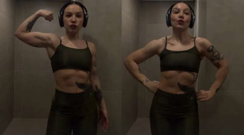 Priscilla Alcântara mostra músculos após treino nas redes sociais