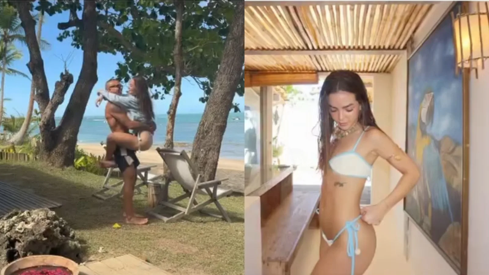 Mel Maia compartilha registros de viagem com Luan Medeiros