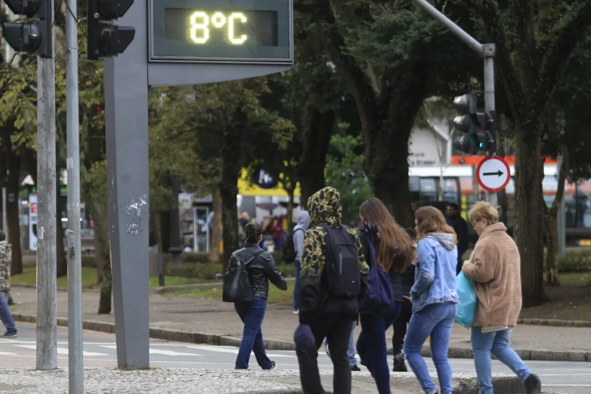 Curitiba terá máxima de 12ºC após queda brusca nas temperaturas