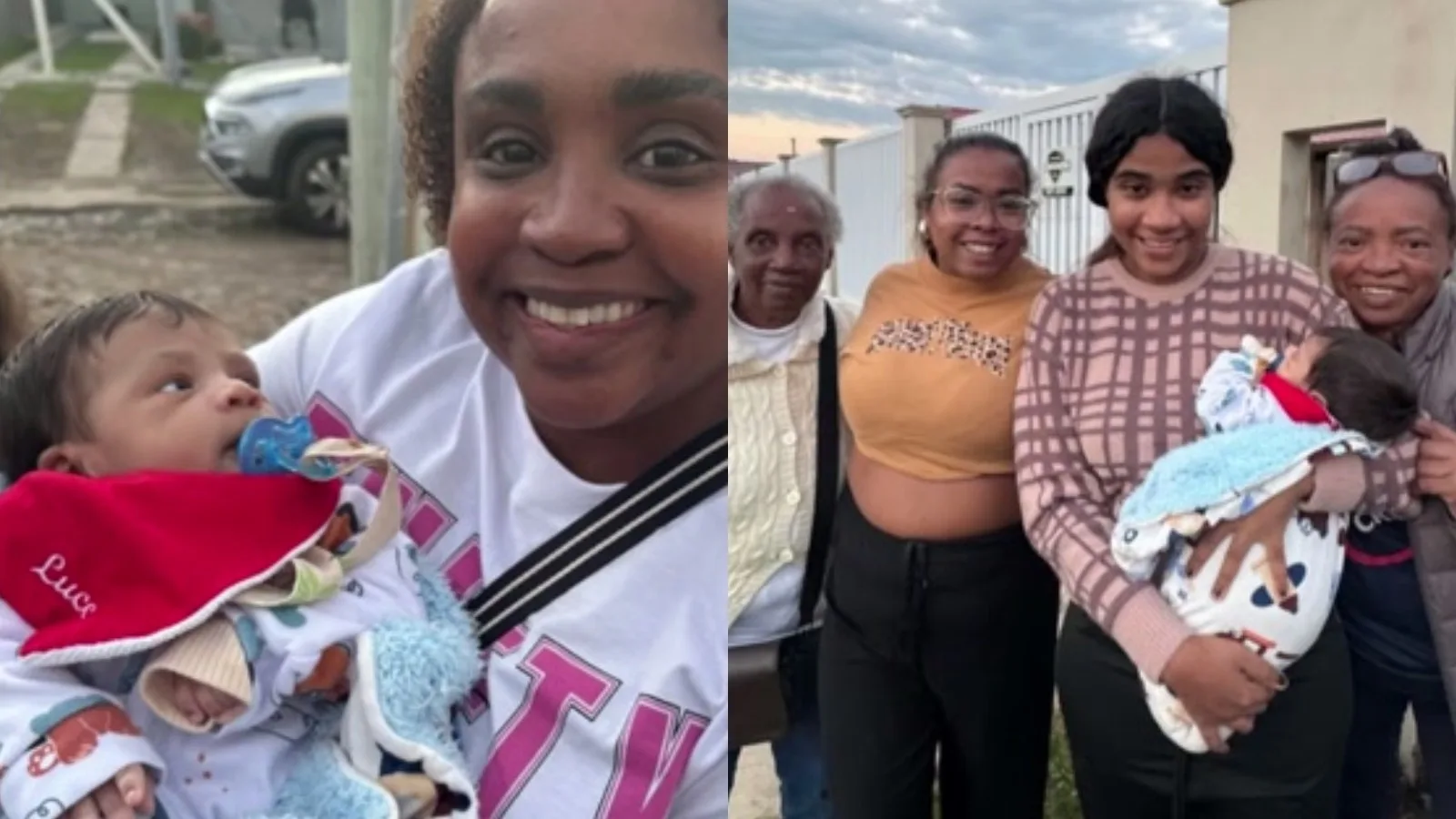 Daiane dos Santos apresenta o sobrinho-neto Lucca e celebra chegada do bebê