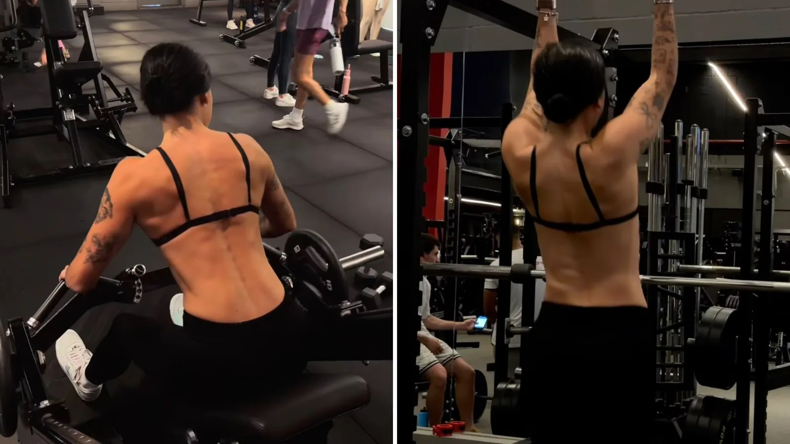 Ana Castela mostra treino para costas e braços na academia