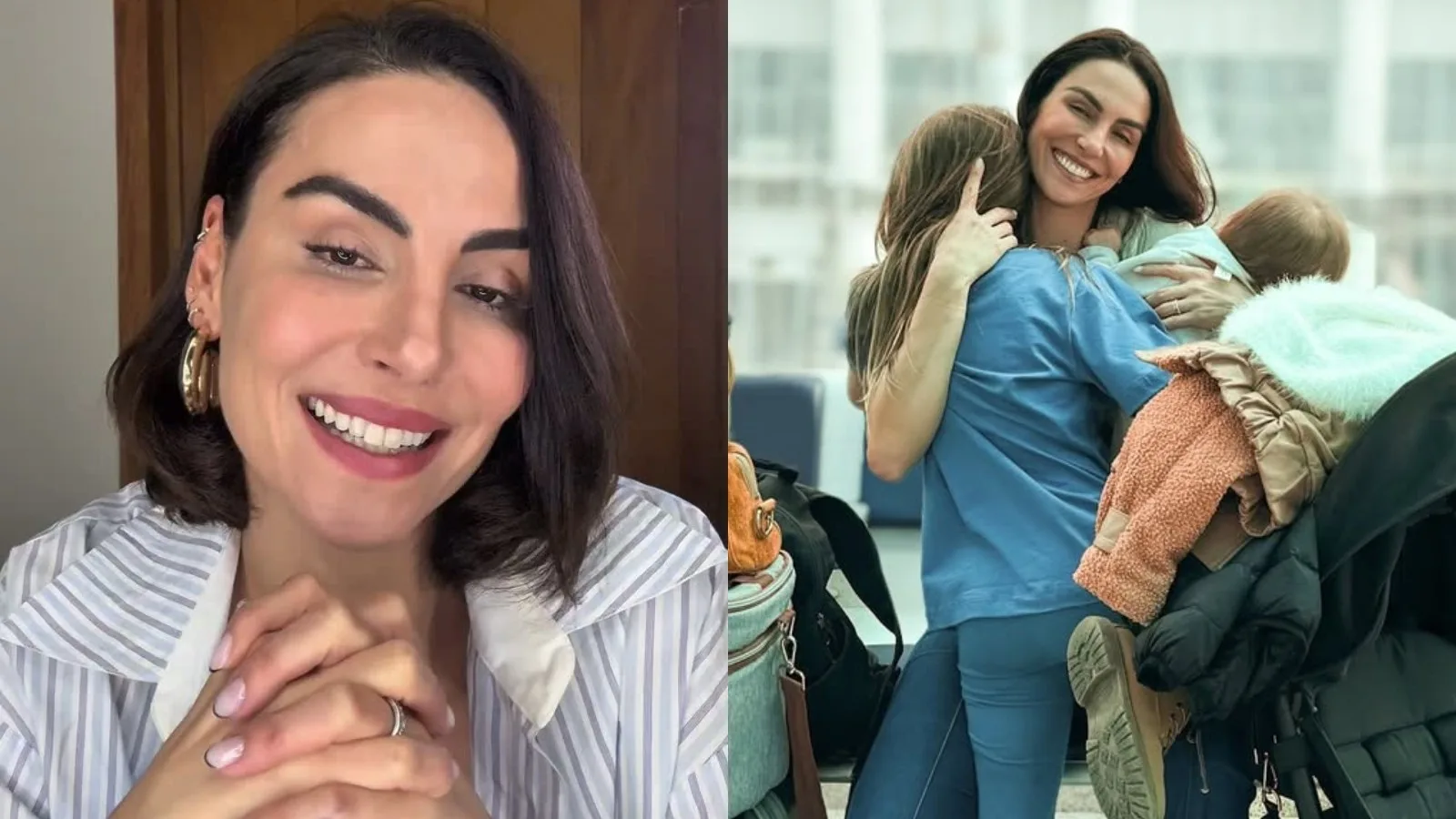 Mel Fronckowiak relata rotina com as filhas Nina e Cora