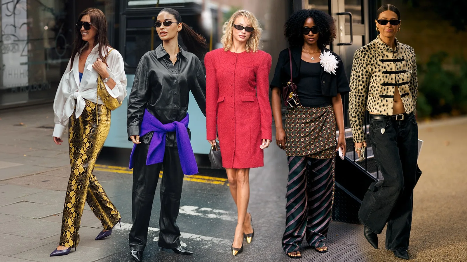 Street style de Nova York e Londres aposta em cores, estampas e sobreposições