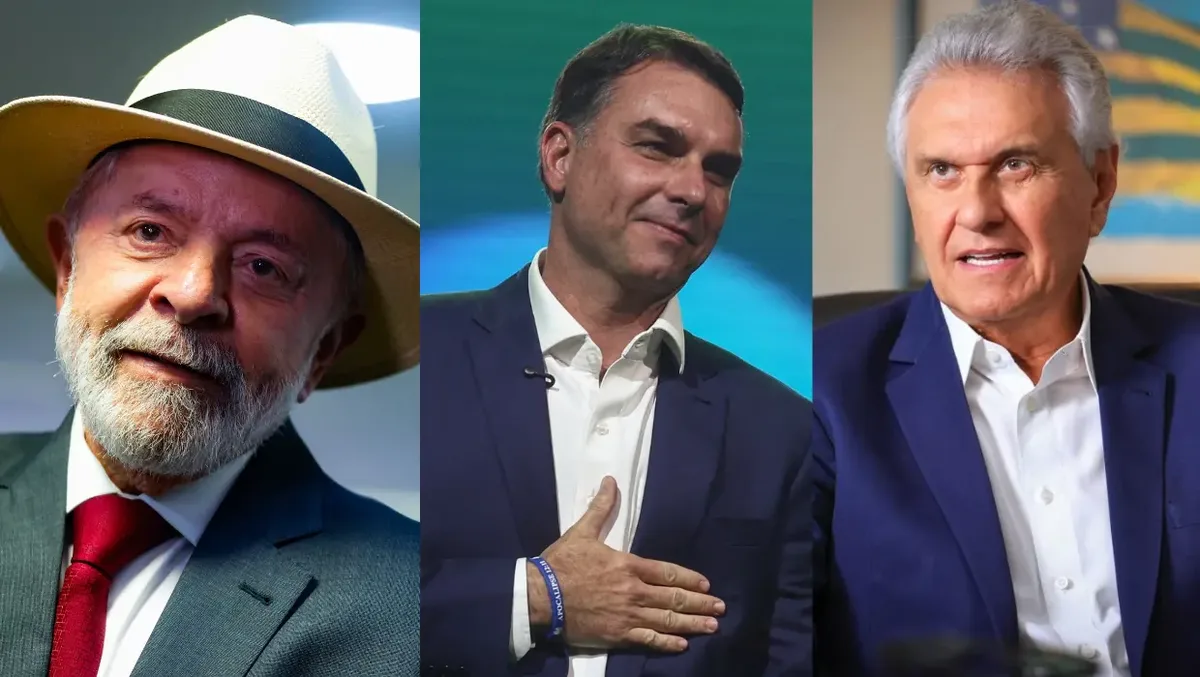 Lula marca 42% no 1º turno e empata com Flávio e Caiado no 2º
