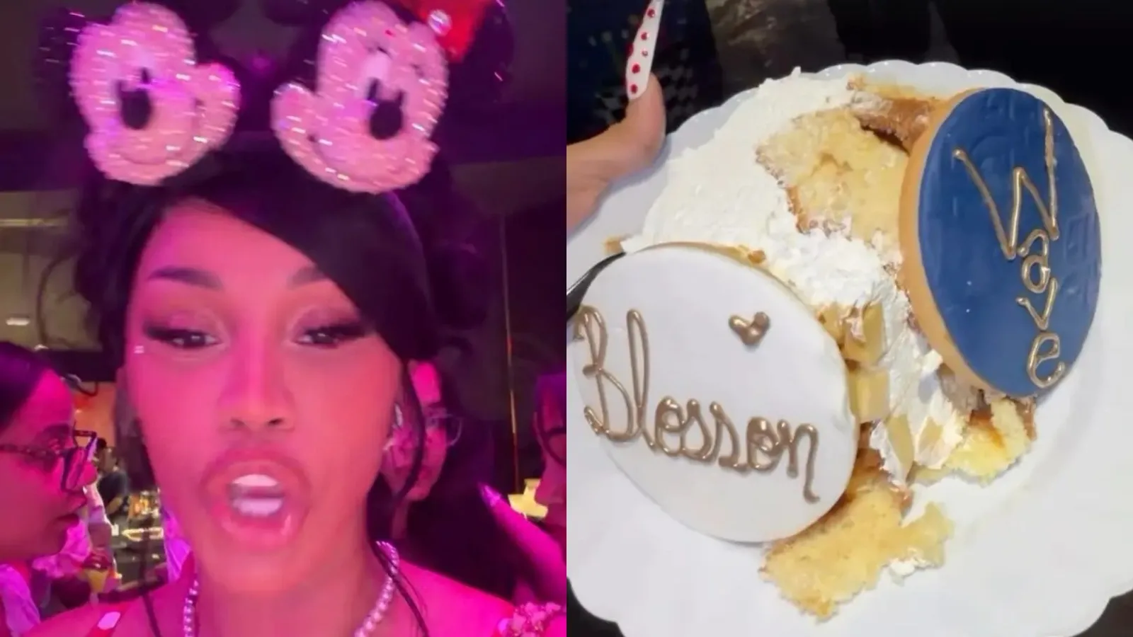 Cardi B e Offset festejam aniversários de Wave e Blossom com temas Disney e Sonic