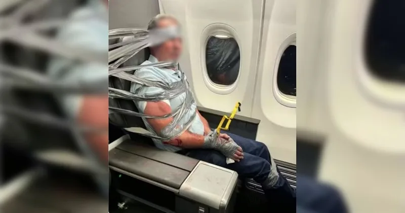 Passageiro é amarrado após agressão e ofensas em voo da American Airlines