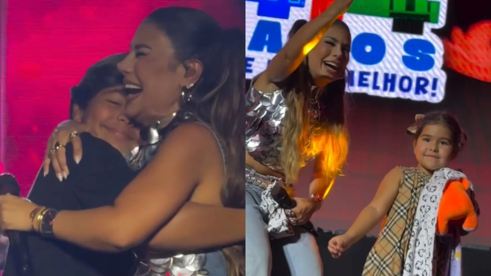 Simone Mendes leva os filhos ao palco durante show em São Luís