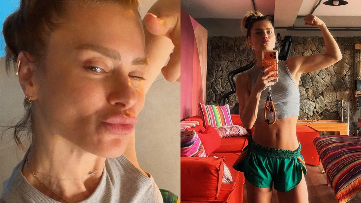 Carolina Dieckmann mostra músculos em selfie depois de treino