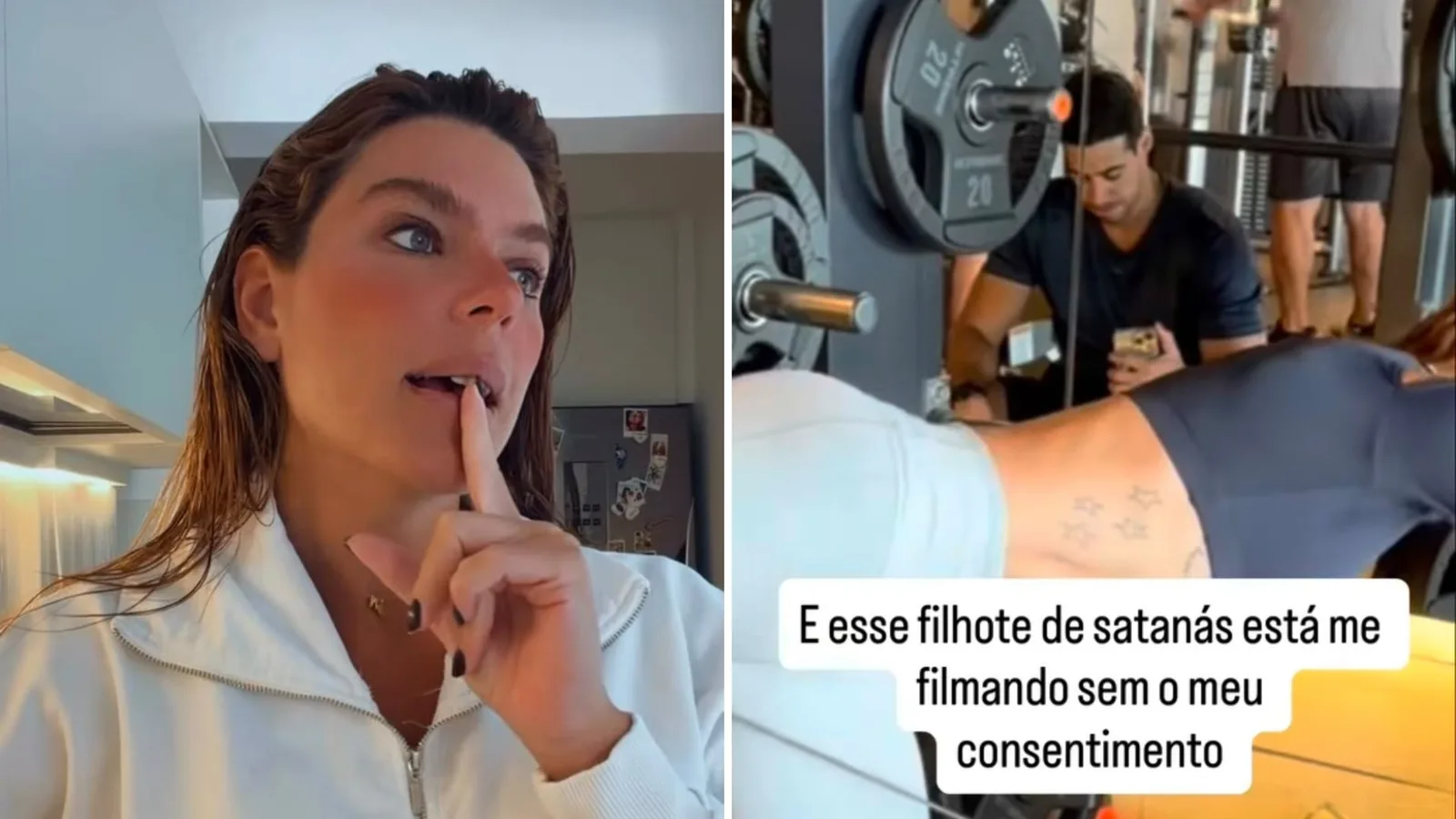 Mariana Goldfarb relata filmagem escondida durante treino na academia