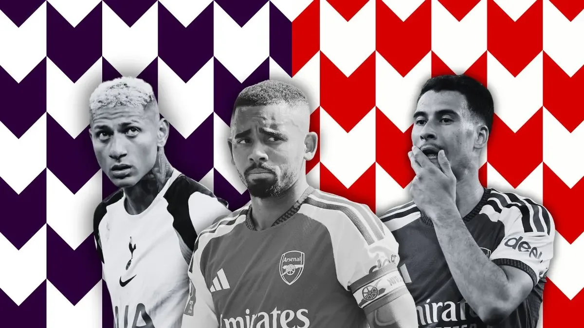 Richarlison é afastado no Tottenham; Martinelli e Jesus também deixam Arsenal