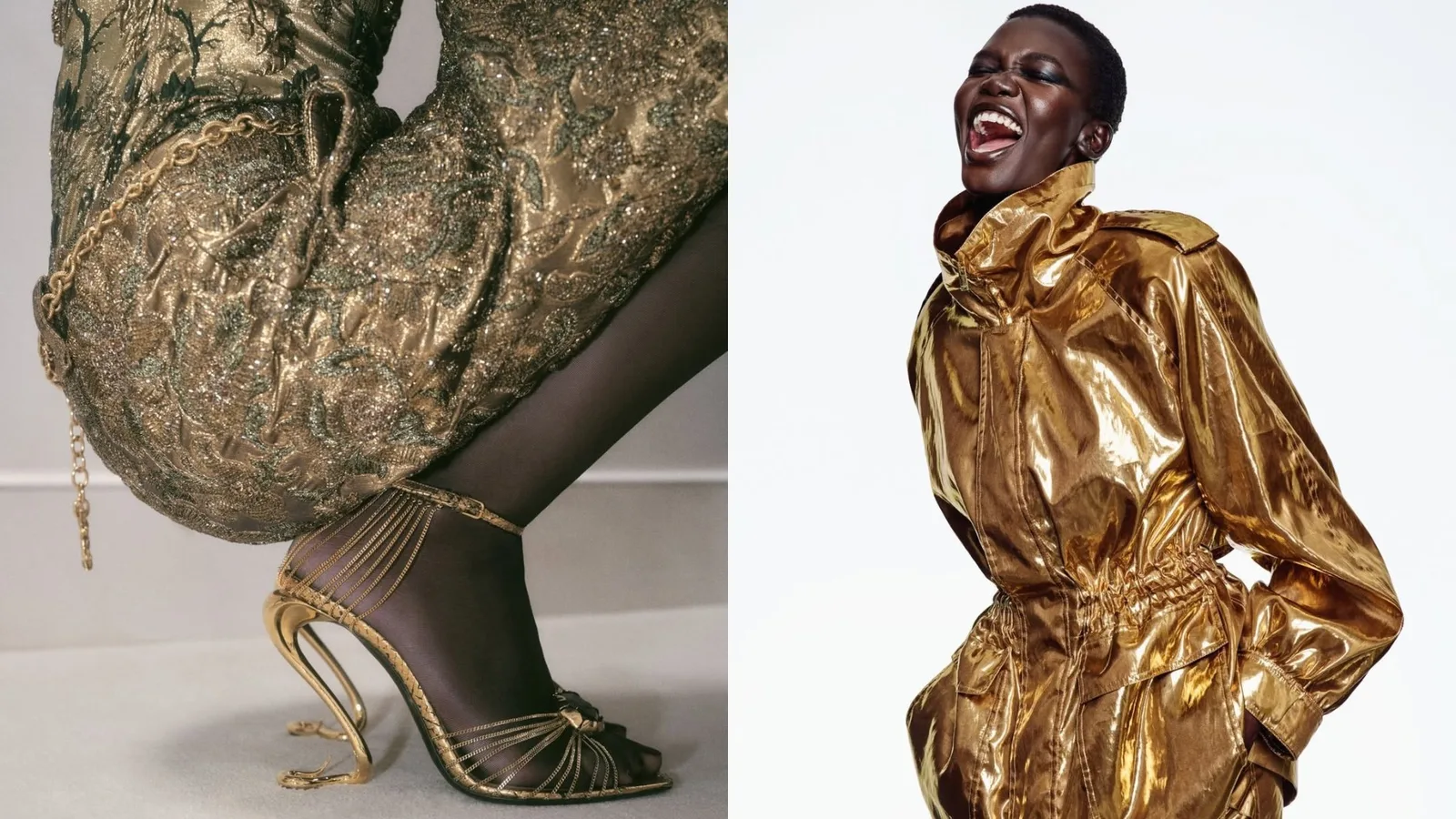Saint Laurent leva o dourado à passarela e encerra desfile com dez looks pretos