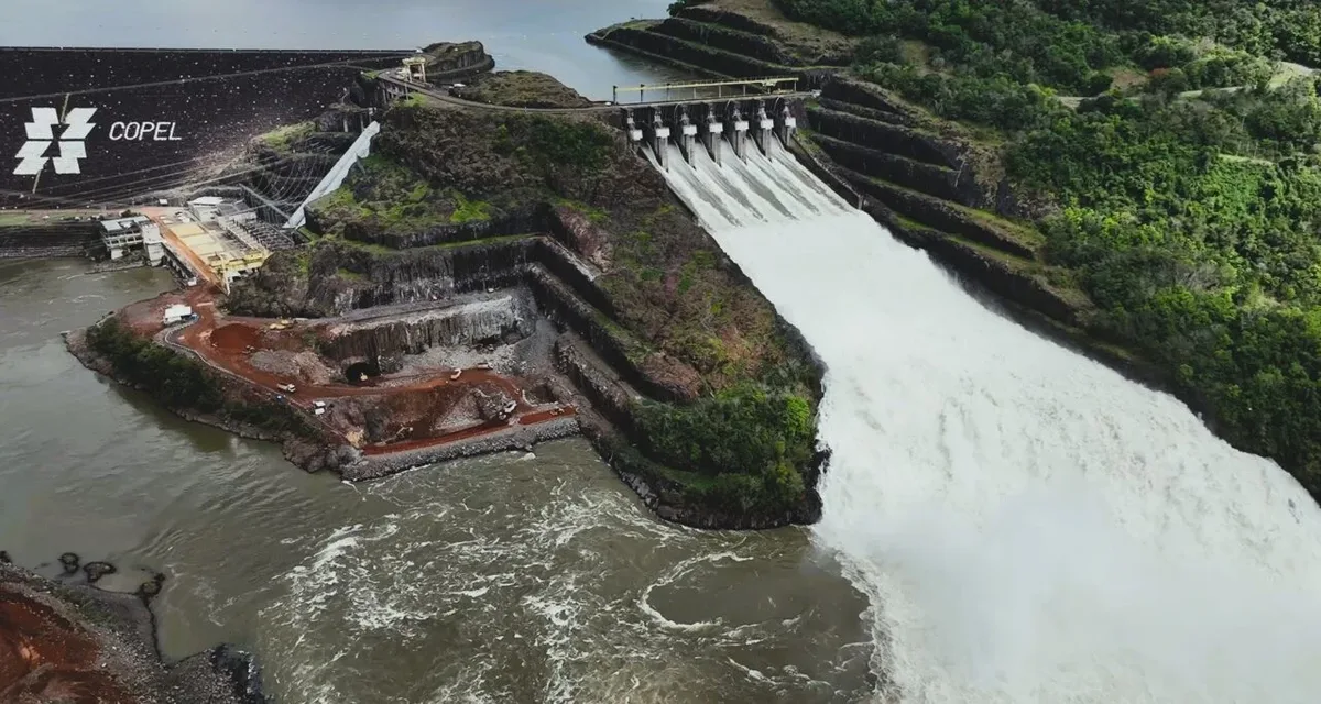 Copel eleva liberação de água em usinas após chuvas no Paraná
