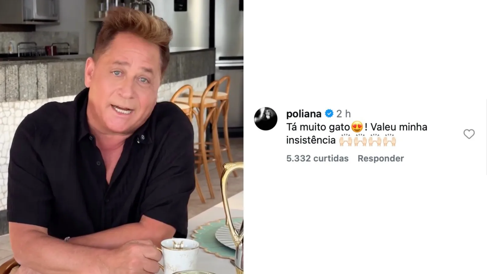 Leonardo completa quase 30 dias sem álcool e recebe elogio da esposa