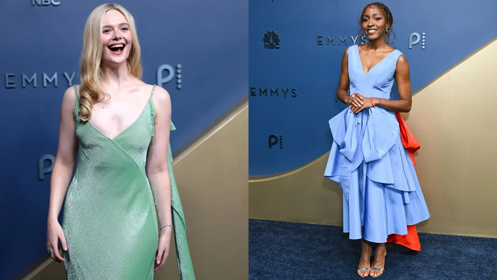 Cores vibrantes dominam o tapete azul do Emmy 2026