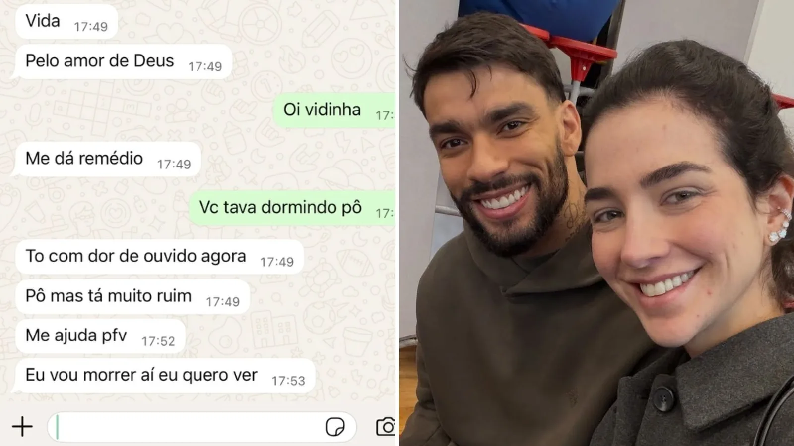 Duda Fournier brinca com drama de Lucas Paquetá após dor de garganta