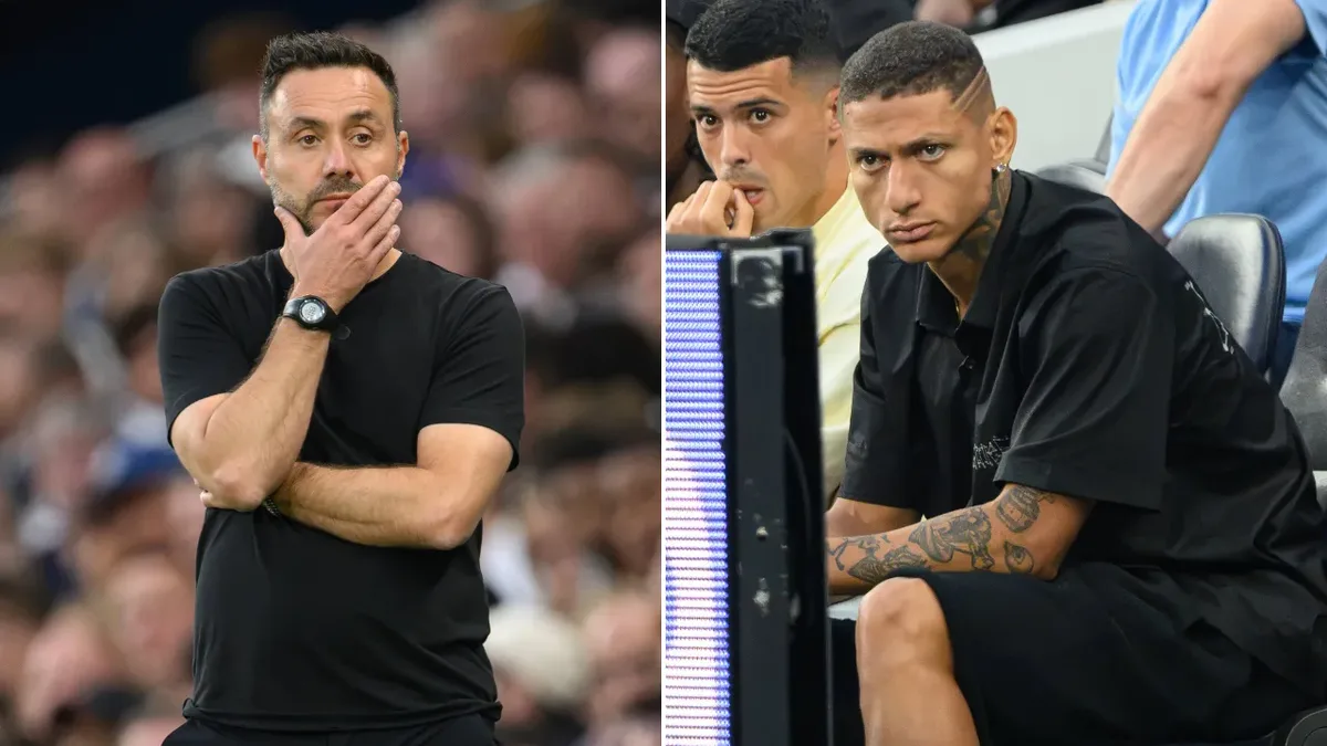 Richarlison não será usado pelo Tottenham na Premier League nem na Copa da Liga