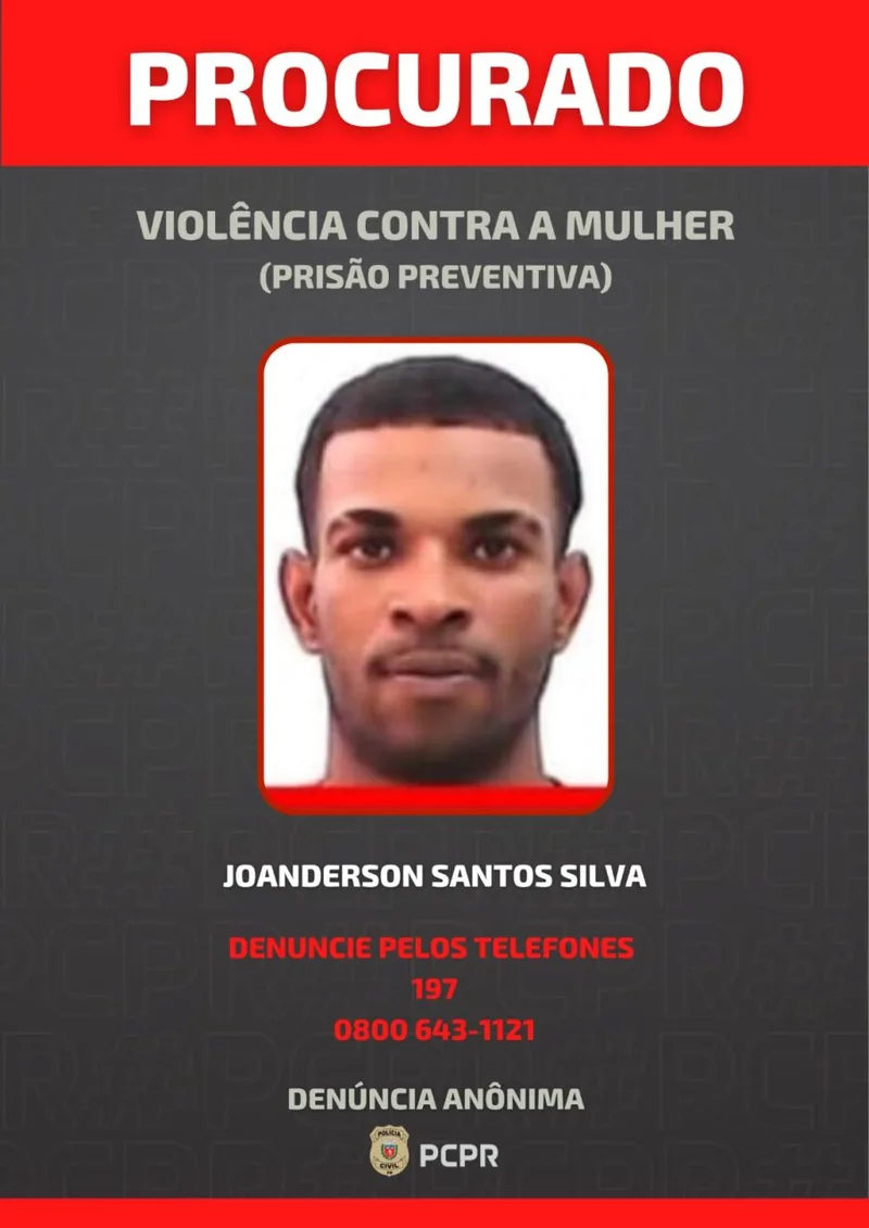 PCPR pede informações para localizar investigado por morte em Curitiba