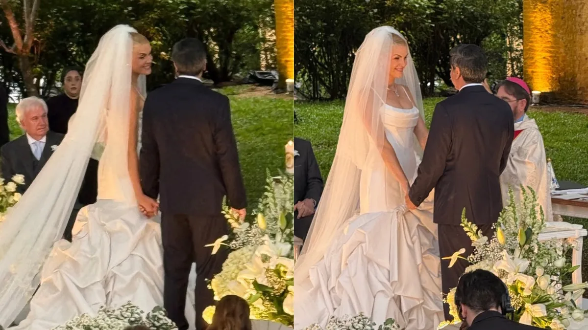 Ana Hickmann e Edu Guedes oficializam casamento no interior de São Paulo