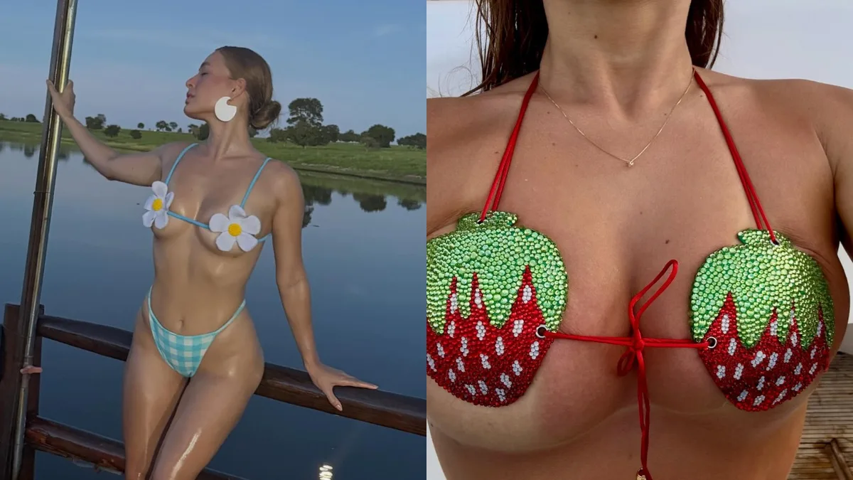 Beatriz Reis relembra férias e mostra biquínis em álbum nas redes