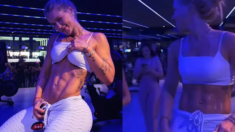 Virginia Fonseca treina em Goiânia após voltar de Madri