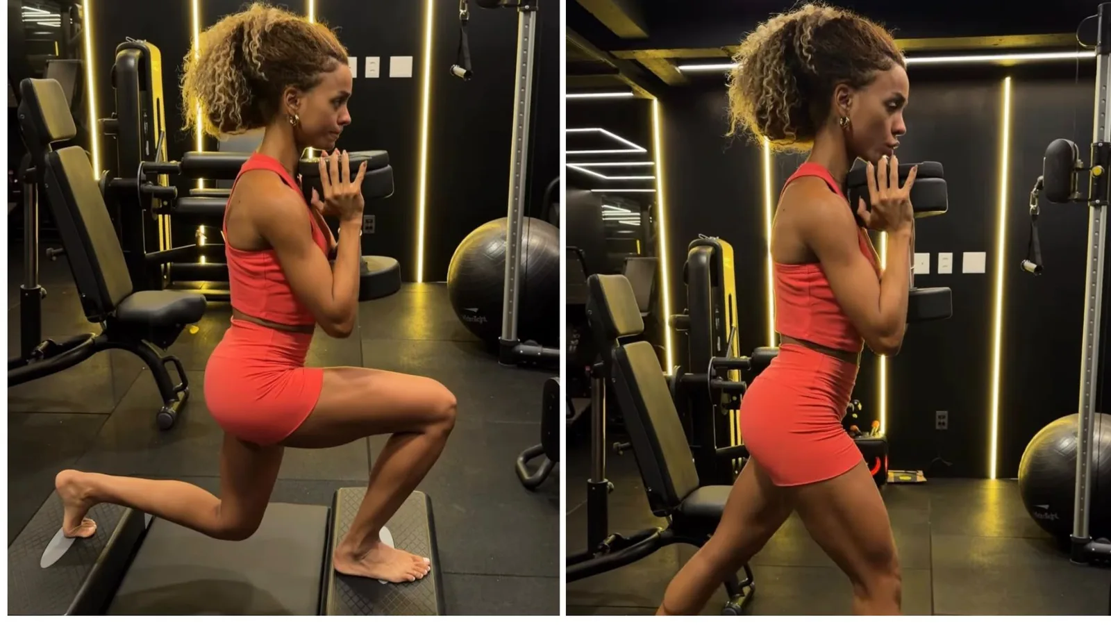 Brunna Gonçalves retoma treino de inferiores e mostra rotina na academia