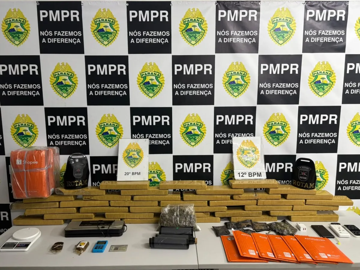 Imóvel no Cajuru tinha 33,5 quilos de maconha, diz PMPR