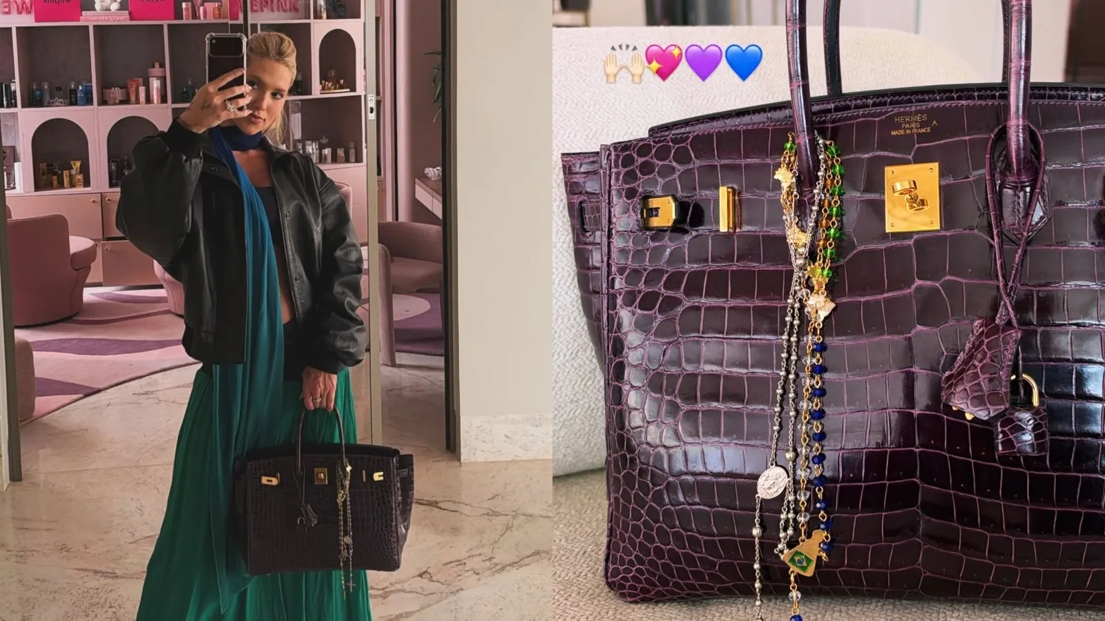 Virginia Fonseca exibe bolsa Birkin de crocodilo avaliada em até R$ 350 mil