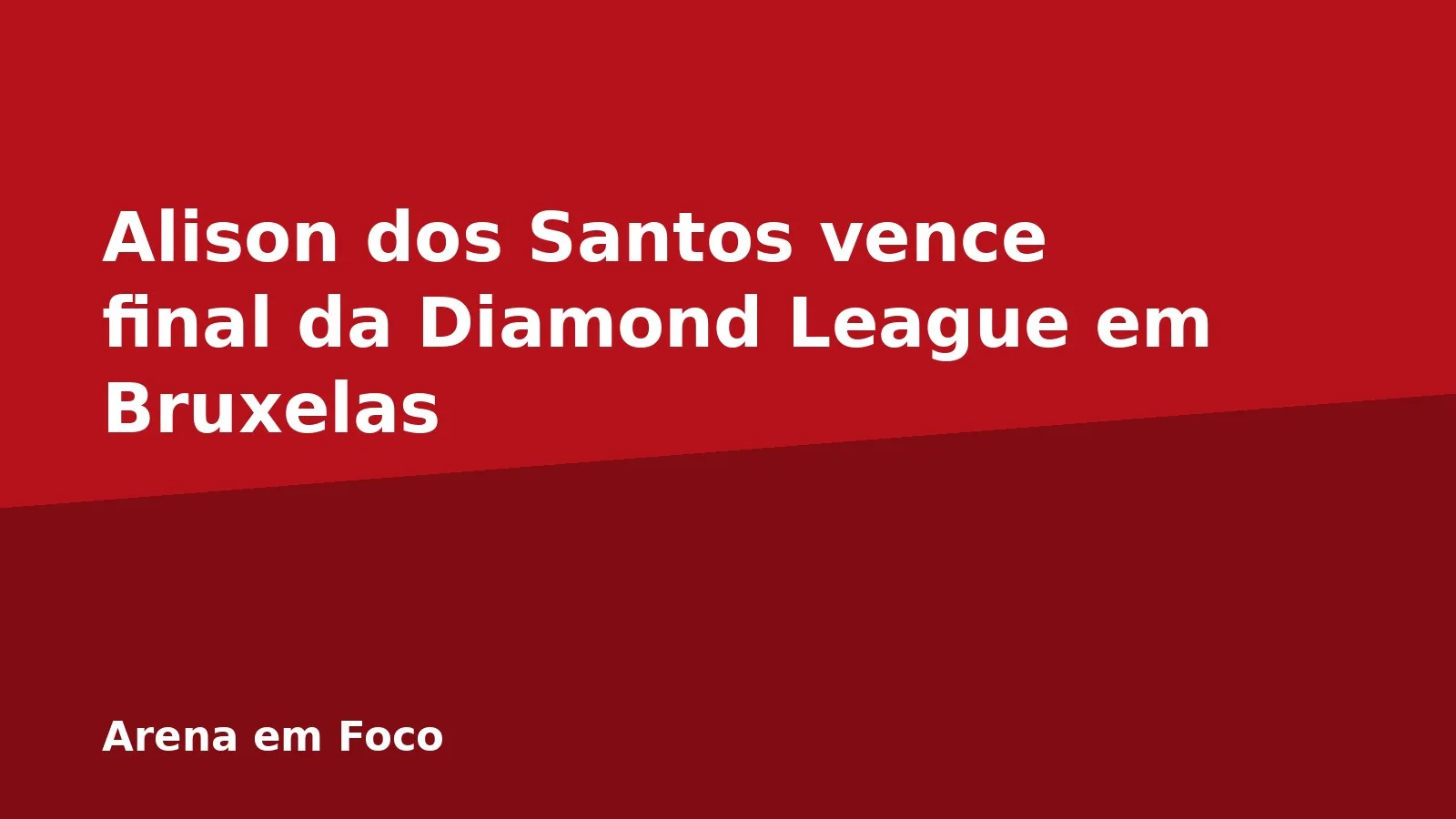 Alison dos Santos vence final da Diamond League em Bruxelas