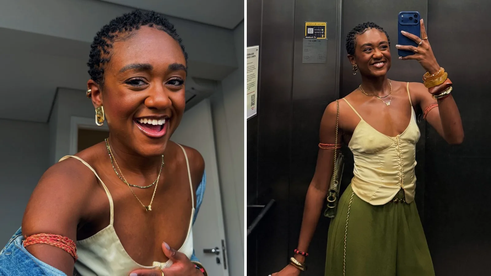 Sarah Aline adota cabelo raspado após iniciação ao candomblé