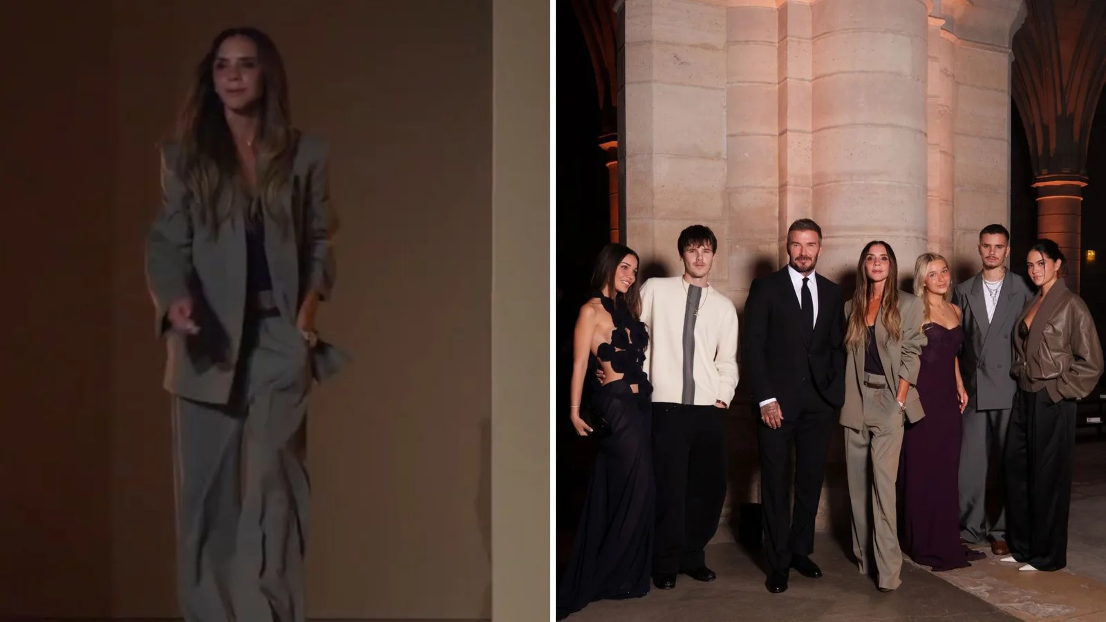 Victoria Beckham se emociona em desfile sem a presença de Brooklyn