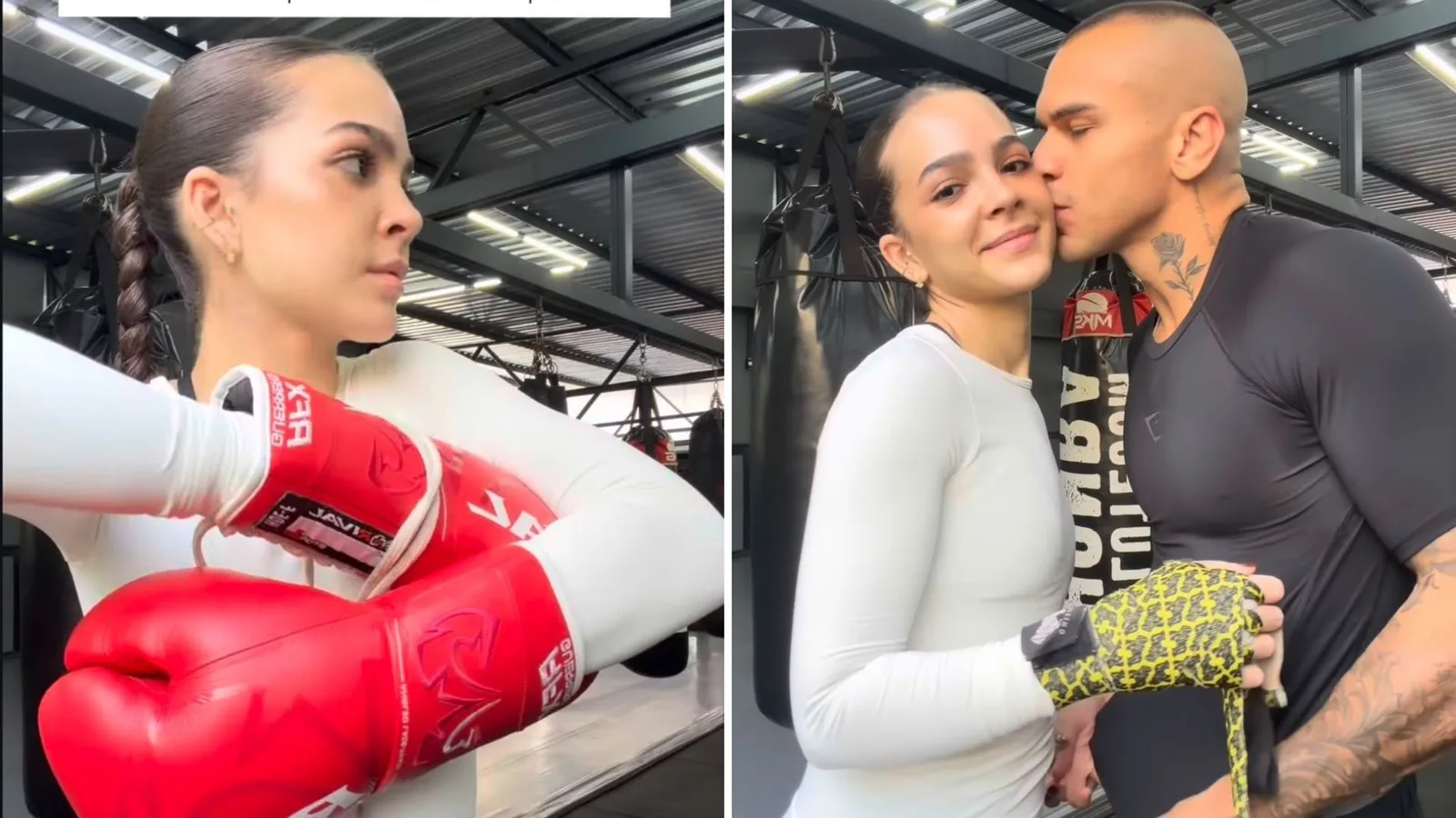 Mel Maia treina boxe com o namorado e mostra machucados nas mãos