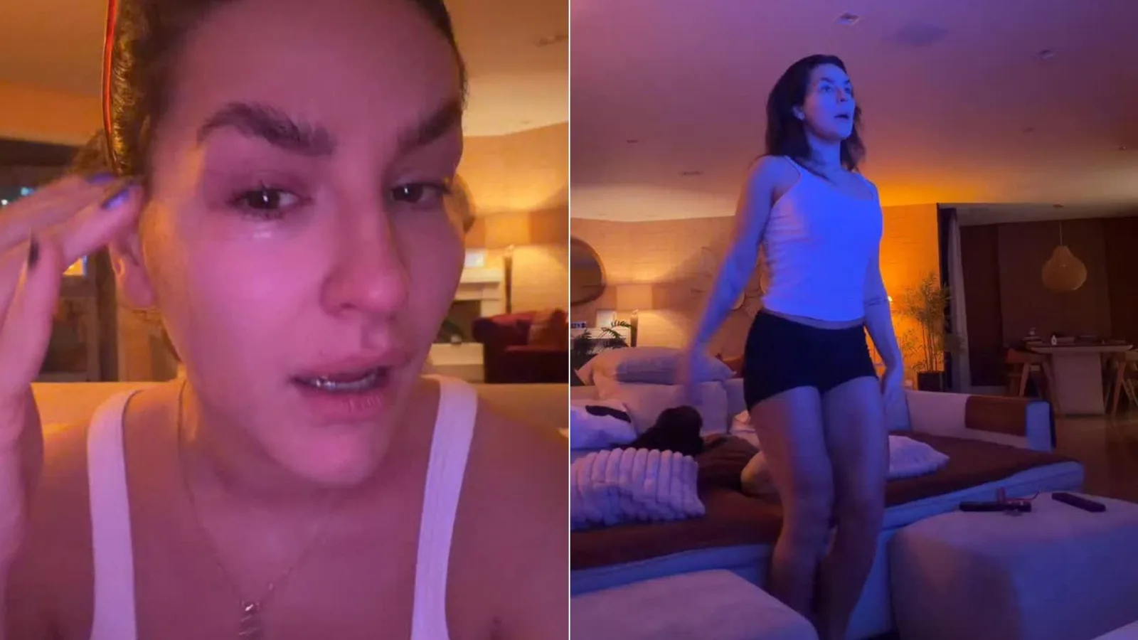 Kéfera se emociona em casa ao acompanhar show de Demi Lovato