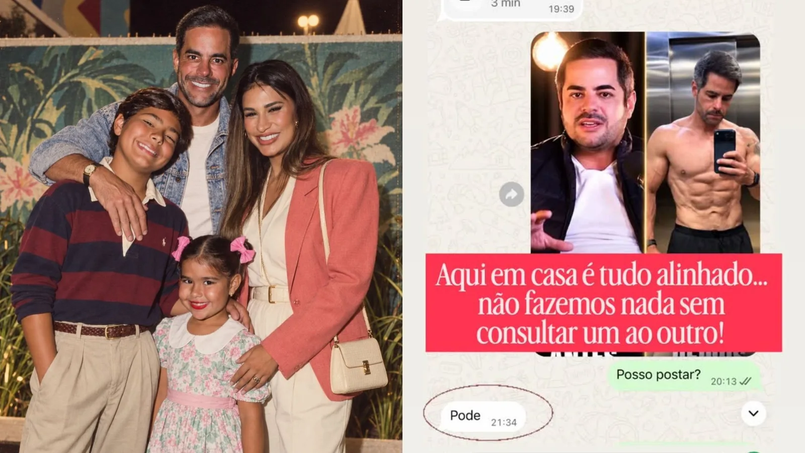 Kaká Diniz consultou Simone Mendes antes de publicar fotos da transformação