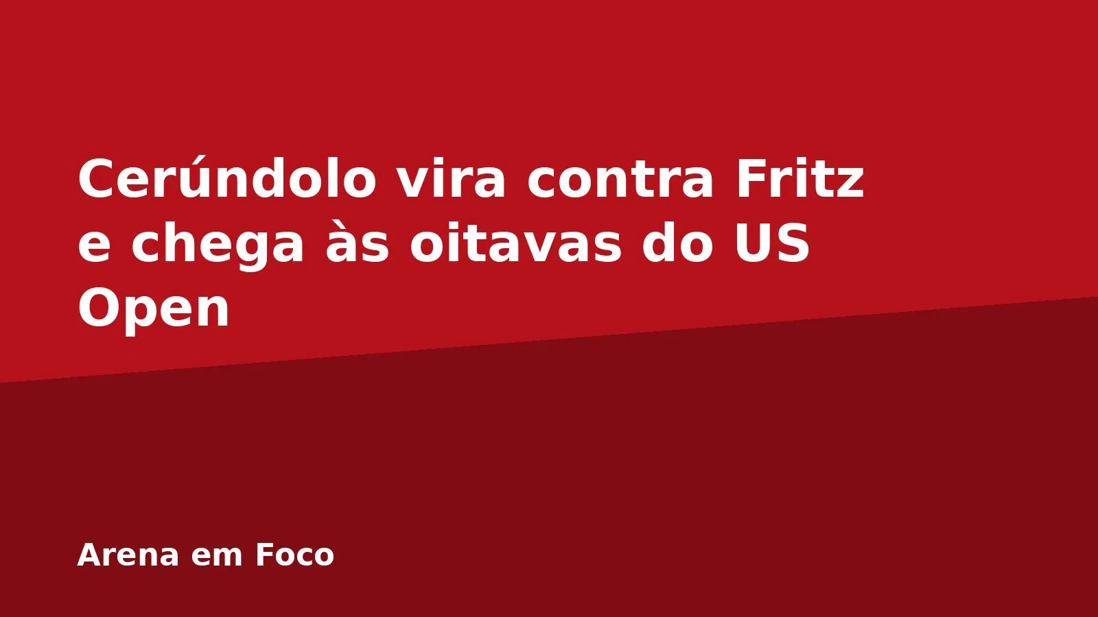 Cerúndolo vira contra Fritz e chega às oitavas do US Open