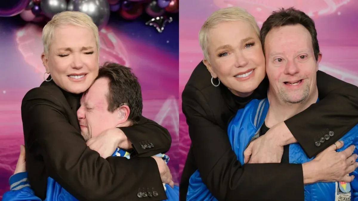 Xuxa registra reencontro com Daniel antes de show em Curitiba
